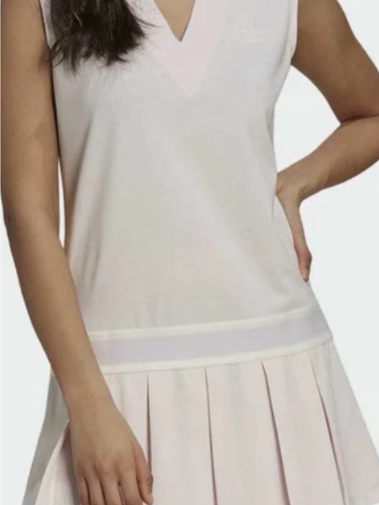 adidas Dresses & Skirts - Sleeveless V-Neck Tennis Luxe Dress in Light Pink